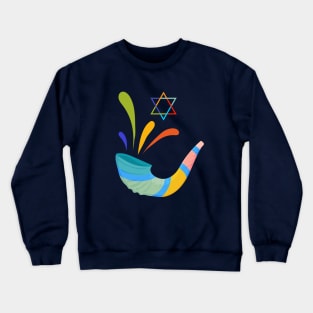 Rosh Hashanah Yom Kippur Shofar Crewneck Sweatshirt